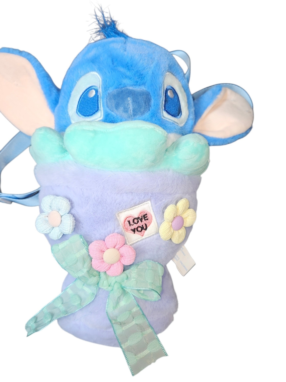 Plush Flower Bouquet Crossbody - Blue